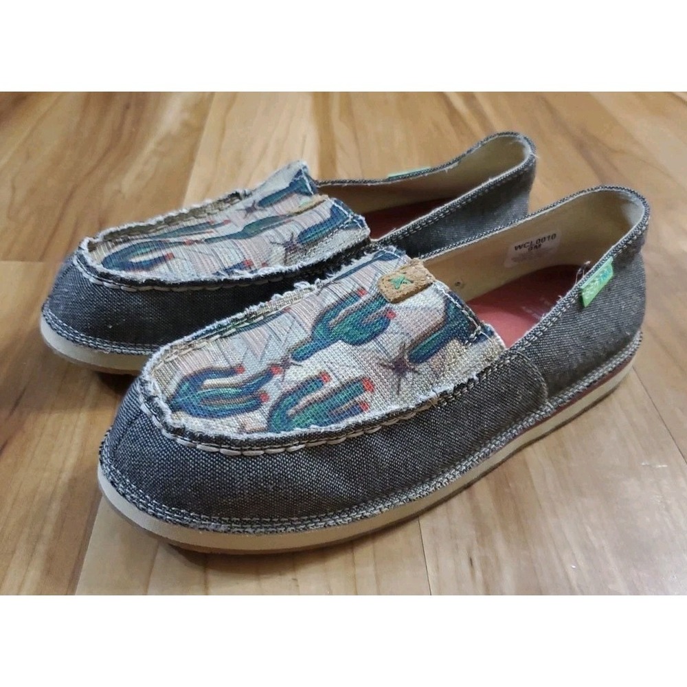 Twisted X Eco Dusted Cactus Casual  Women's Size 9 Loafer Slip On Western EUC